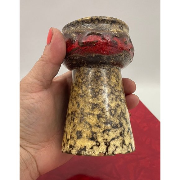 Vintage Strehla candle holder, GDR goblet, vintage pottery, East German pottery - Picture 2 of 9